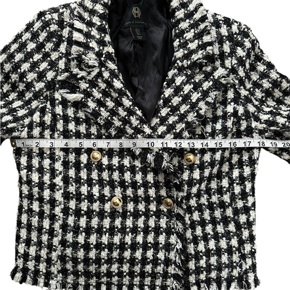 House of Harlow 1960 Houndstooth Tweed Blazer - Size Small - Picture 4 of 11